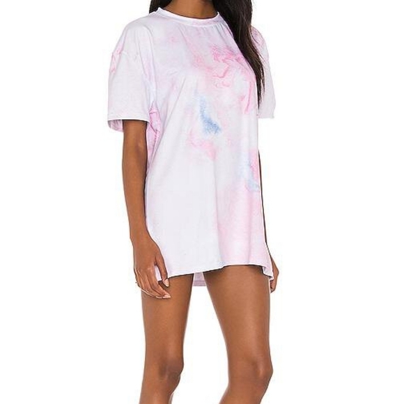 Nubyen multi tee mini day dress in pink - Picture 3 of 7